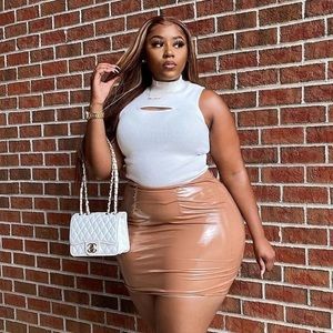 Fashion Nova Leather Skirt